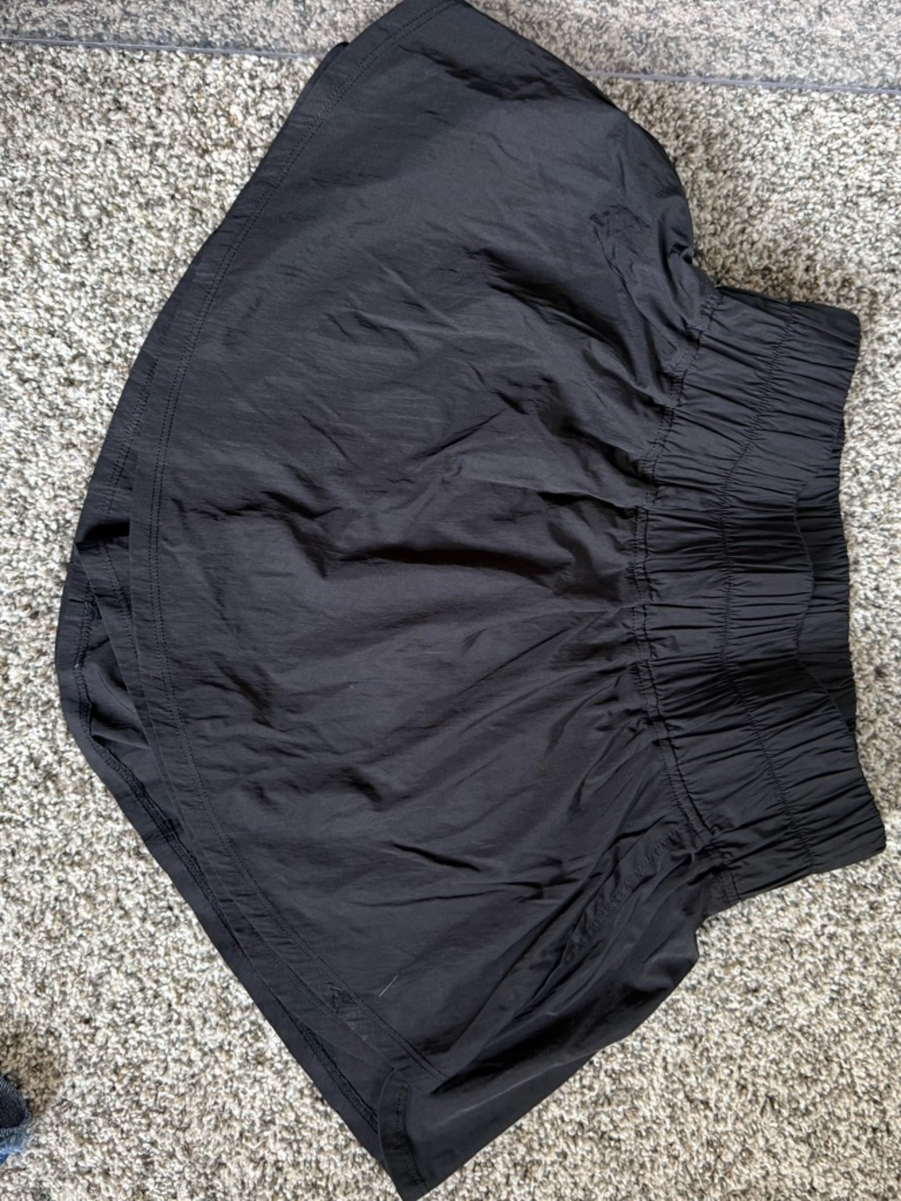 Yogalicious Black Ruched Mini Skort with Elastic Waistband